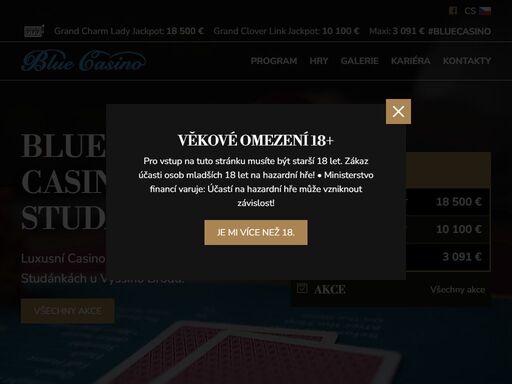 luxusní kasino ve studánkách u vyššího brodu.