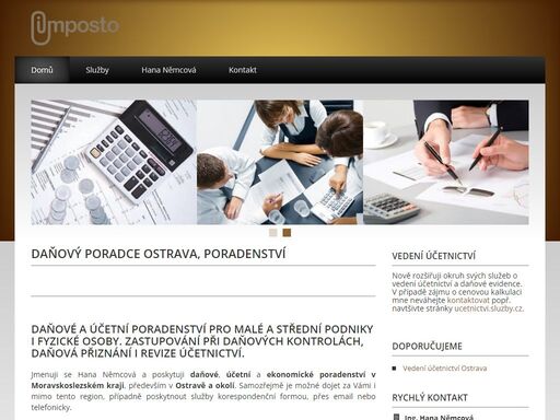 daňové a účetní poradenství pro malé a střední podniky i fyzické osoby. zastupování při daňových kontrolách, daňová přiznání i revize účetnictví.