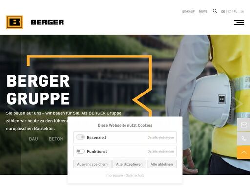 berger gruppe - top-unternehmen im bereich bau, beton und rohstoffe im europäischen raum
