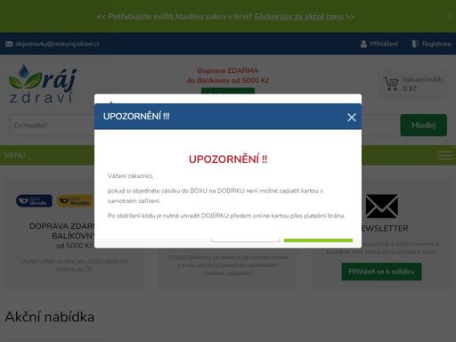 vítejte v e-shopu český ráj zdraví