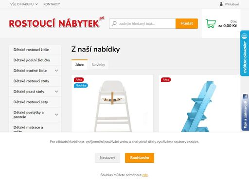 www.rostoucinabytek.eu => eshop s dětským rostoucím nábytkem - rostoucí nábytek skladem - velký výběr a skvělé ceny!