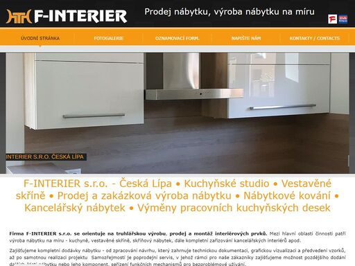 česká lípa sektorový nábytek ložnice výroba kuchyní obývací stěny vestavěné skříně dětské pokoje kancelářský nábytek předsíně postele