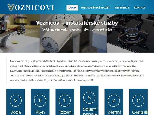 voznicovi - instalatérský full servis. voda, topení, plyn, kolektory.