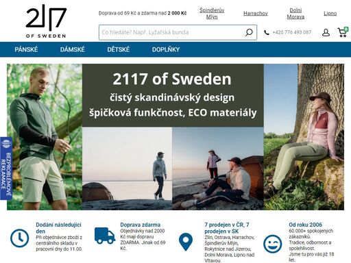 e-shop se sportovním oblečením a doplňky. oficální distributor značkek 2117 of sweden, gts, oxide a marine. dále nabízíme značky rehall, chiba, republic, true north a další. 