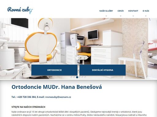 ortodoncie mudr. hana benešová v praze 1 se zabývá ortodontickou léčbou dětí a dospělých. provádí také dentální hygienu a bělení zubů.