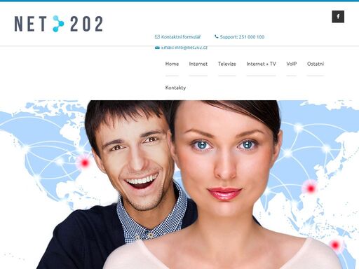 net202 s.r.o., největší poskytovatel vysokorychlostního internetového připojení, digitální televize iptv a voip pro domácnosti a firmy v kladenském regionu.
