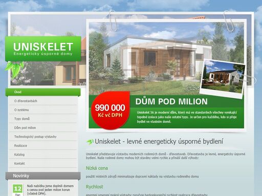 uniskelet - levné energeticky úsporné bydlení