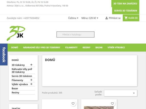 e-shop se vším pro 3d tisk. náhradní díly pro 3d tiskárny.