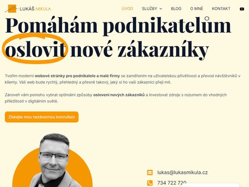 tvořím moderní webové stránky pro podnikatele a malé firmy se zaměřením na uživatelskou přívětivost a převod návštěvníků v klienty. váš web bude rychlý,