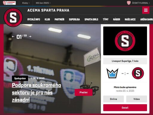 www.sparta-florbal.cz