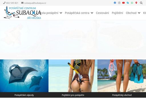 subaqua - jiří hruška - č. budějovice - kurzy potápění pro začátečníky i pokročilé. udi, padi. vlastní centra na bali a v chorvatsku. pojištění dan. obchod.