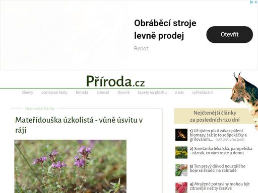 příroda.cz - magazín o přírodě, ekologii a životním prostředí