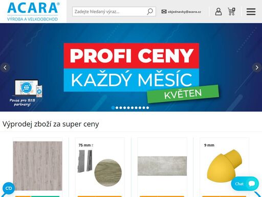 podlahové lišty, obkladové lišty, specialista na všechny lišty a stavební profily acara.cz. v nabídce také plovoucí podlahy, vinylové podlahy, obklady a dlažby, velkoformáty, tmely, lepidla a ostatní stavební chemie pro podlaháře a obkladače.
