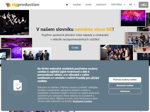 společnost vig production s.r.o. je česká agentura, která vám poskytne komplexní služby nejen v oblasti kulturních a společenských akcí, zabývá se také tvorbou video a foto produkce.