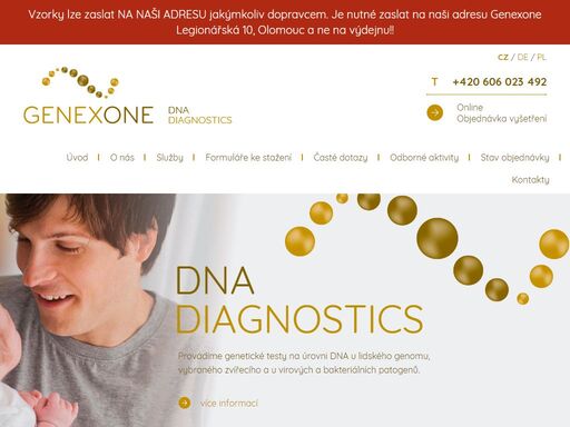 genetická laboratoř genexone, nabízíme určení otcovství od 2700,- kč ? provádíme genetické testy dna, genetické vyšetření lidského genomu