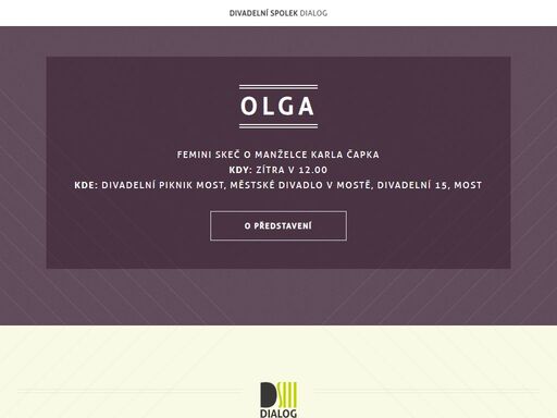 oficiální stránky divadelního spolku dialog, amatérského divadla v brně - aktuality, program představení, repertoár, herci, kontakty