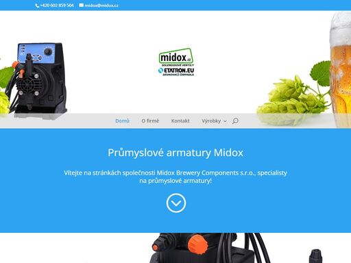 midox dodává průmyslové armatury, specializuje se na elektromagnetické ventily (solenoidové ventily), dávkovací čerpadla, redukční ventily, odvaděče kondenzátu, pivní tanky a příslušenství.