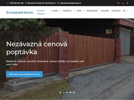 vjezdové brány a posuvné brány, zakázková výroba, vrata, zábradlí, schodiště