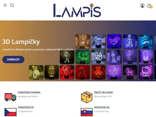 lampis - 3d led lampičky s motivem či na míru pro děti, kamarády, kolegy a páry.