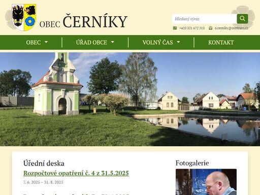 oficiální stránky obce černíky