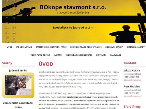 bokope - revitalizace budov, střechy, fasády, zateplení, okna, dveře, voda, topení, plyn, stavební práce, elektro, zednické práce, malby, nátěry