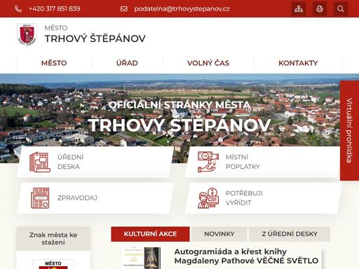 oficiální stránky města trhový štěpánov
