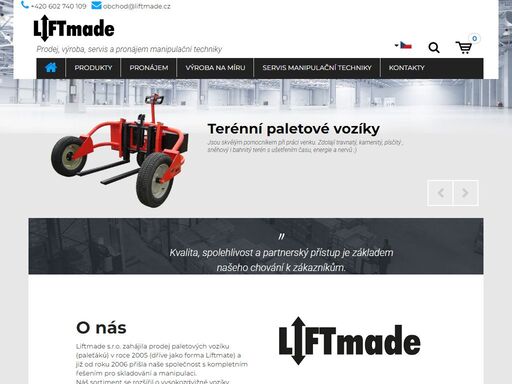 široký výběr kvalitních značek manipulační techniky. poskytujeme záruční a pozáruční servis. vyrábíme zdvihací plošiny liftmade.