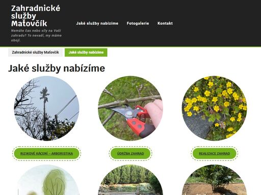nemáte čas nebo síly na vaši zahradu? to nevadí, my máme obojí. nabízíme arboristické práce, realizaci a údržbu zahrad.