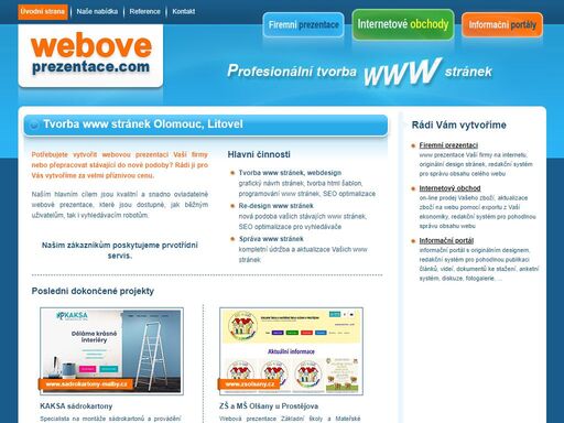 tvorba www stránek olomouc, litovel - webové prezentace - litovel