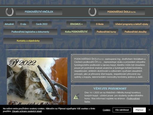 podkovářská škola - moderní výuka podkovářství.
