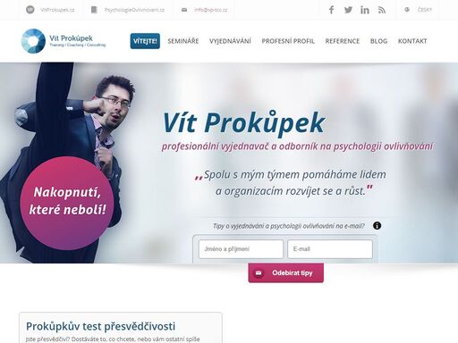 vít prokůpek – vyjednavač a expert na psychologii ovlivňování