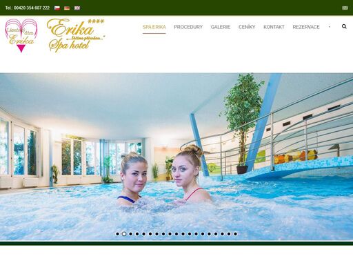 lázeňský dům erika****, františkovy lázně. užijte si léčebné procedury přímo v areálu lázní. rodinný spa hotel kde léčíme přírodou. lázně erika mají vlastní
