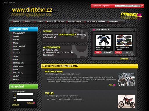 největší prodejce pitbike a příslušenství v čr. výhradní dovozce pitbike pitmaxx. vše zboží skladem.