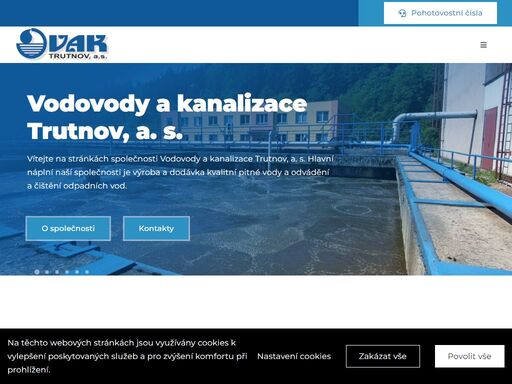 vodovody a kanalizace trutnov, a. s. vodovody a kanalizace
trutnov, a. s.
vítejte na stránkách společnosti vodovody a kanalizace trutnov, a. s. hlavní náplní naší společnosti je výroba a dodávka kvalitní pitné vody a odvádění a čištění odpadních vod. o společnosti kontakty
naše služby