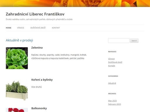 široká nabídka rostlin, zahradnických potřeb, dárkových předmětů a služeb