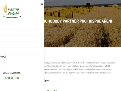 farma polabí s.r.o. je zemědělskou společností, která byla založena v roce 2007. působí v oblasti středních a východních čech a v současnosti