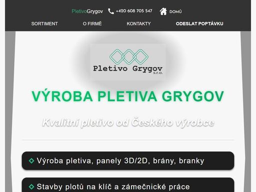 výroba pletiva, prodej pletiva a panelů 3d/2d, zámečnická výroba, výroba bran a branek