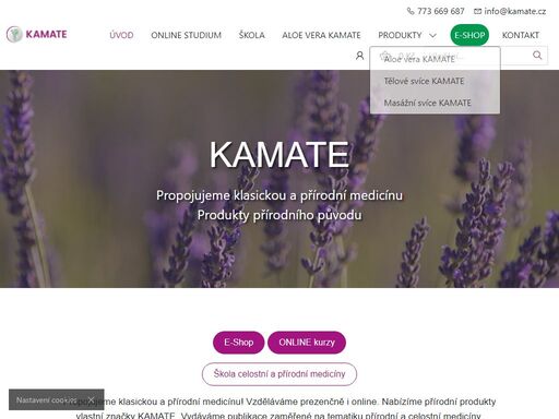 značka kamate se prezentuje potravinovými doplňky a výrobky přírodního původu. 
   
   
   
potravinové doplňky  vydavatelství   
škola celostní medicíny   …