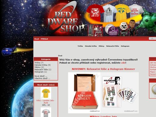 ?erven? trpasl?k | red dwarf | e-shop :  - tri?ka relaxa?n? f?lie hologram mikiny d?nsk? tri?ka ?erven? trpasl?k, red dwarf, e-shop, tri?ka, placky, dvd kolekce, figurky, kn?ky, d?rky, dopl?ky