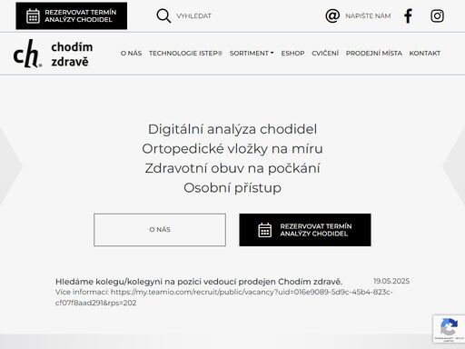 chodím zdravě je síť kamenných prodejen a eshop se zdravotní obuví a ortopedickými vložkami na míru. poskytujeme bezplatnou analýzu chodidel.