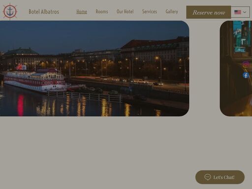 welcome to botel albatros
experience the charm of prague from the unique setting of botel albatros, a floating hotel anchored on the scenic vltava river. offering cozy accommodations, a classic titanic-inspired restaurant, and stunning views of the city, the botel combines vintage elegance with modern comfort. just a short walk from prague’s iconic attractions, botel albatros is your ideal base for exploring prague’s magic. 