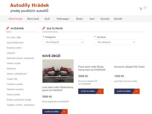autodíly hrádek - prodej použitých autodílů.