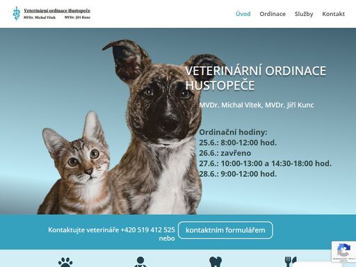 veterinář mvdr. michal vítek poskytuje společně s veterinářem mvdr. jiřím kuncem klinické vyšetření malých zvířat, laboratorní vyšetření krve. veterinární ordinace břeclav, hustopeče.