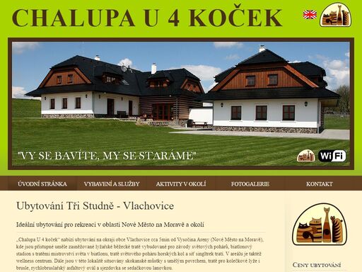 ubytování pro oblast vlachovice a tři studně -  vhodné pro rodiny s dětmi, sportovně zaměřené skupiny, sportovní týmy, firemní business, outdoorové a teambildingové aktivity i pro klidnou rekreaci seniorů. 