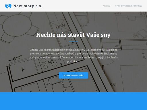 vítáme vás na stránkách společnosti next story a.s., která se specializuje na pronájem nemovitostí a výstavbu bytů a průmyslových objektů. snažíme se poskytnout našim zákazníkům moderní a kvalitní řešení pro jejich bydlení a podnikání.