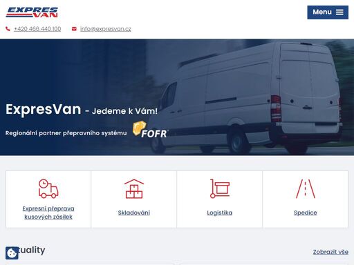 jsme ryze česká společnost podnikající v oblasti zasilatelství, logistiky a dopravy. spolupracujeme s řadou renomovaných firem a jsme členy přepravního systému fofr.