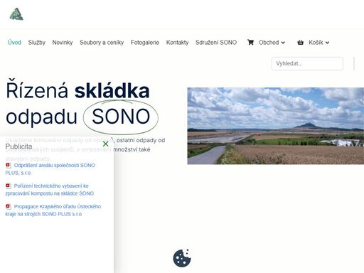 sono plus s.r.o., řízená skládka komunálních a ostatních odpadů, recyklace stavebních materiálů.