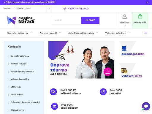 široká nabídka nářadí a speciálních přípravků pro dílnu ?. nabízíme celkové vybavení autodílny,pneuservisu,karosářských dílen,lakoven apod.nabízíme nářadí pro autoservisy pro opravy a údržbu motorových vozidel jako jsou přípravky na aretaci rozvodů motoru, servis a opravu brzd,diagnostické přístroje a testery…