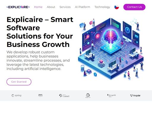 explore explicaire ai-driven software solutions for business growth. specializing in custom sw development, agile process enhancement, and talent acquisition.