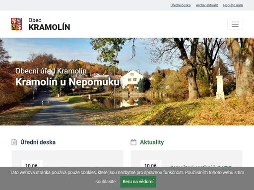 obecní úřad kramolín, obec kramolín, 335 01 nepomuk 1, tel.: 725 042 537, e-mail: ou@obec-kramolin.cz. 